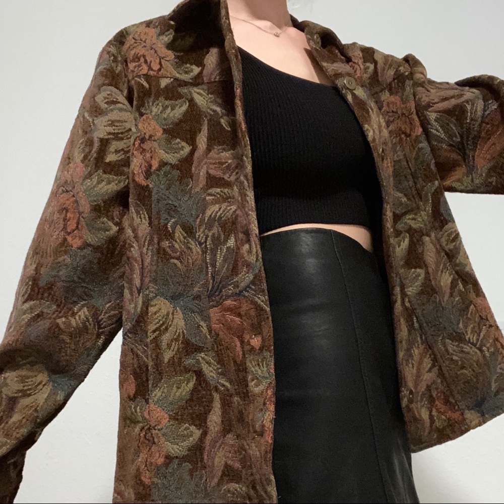 Vintage Floral Print Jacket